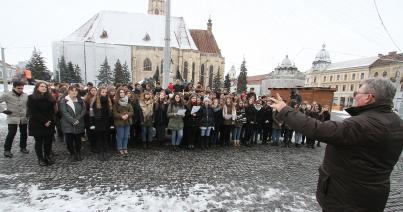 Magyar kultúra napja: villámcsődület Kolozsvár főterén