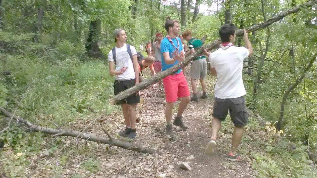 Turistautakat tisztítottak meg a Tordai-hasadéknál