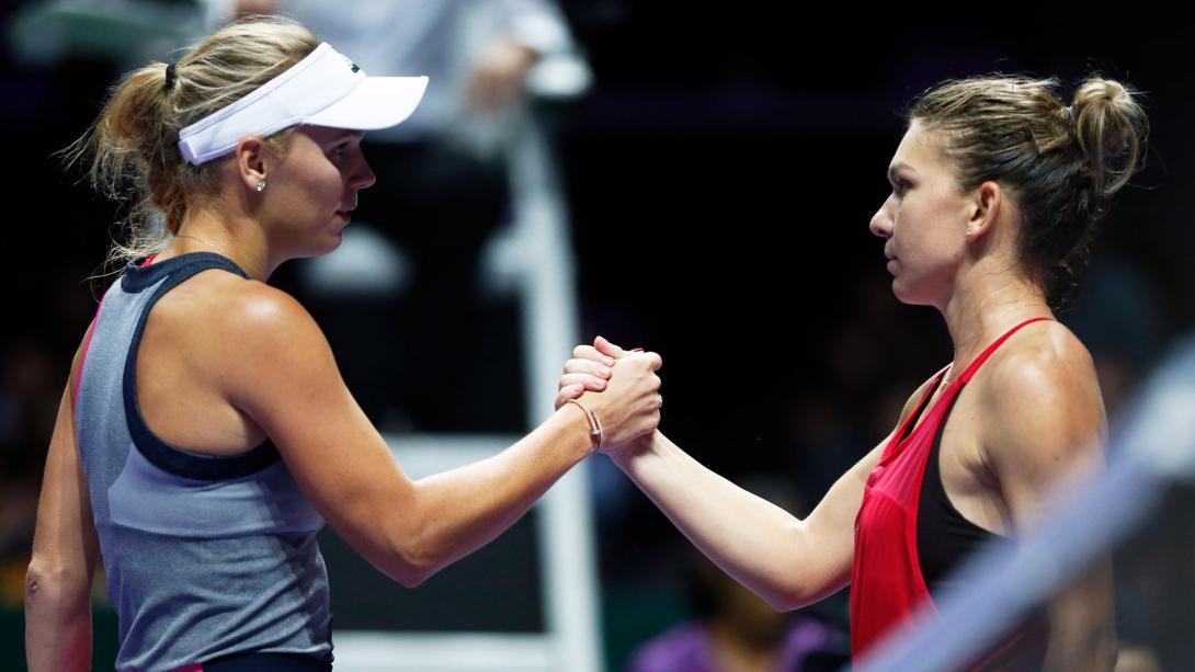 Simán kikapott Simona Halep Caroline Wozniackitól