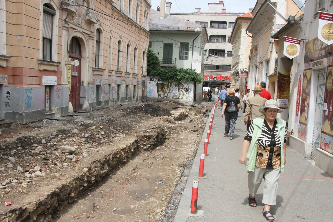 Így néz ki a felújítás alatt lévő két kolozsvári belvárosi utca